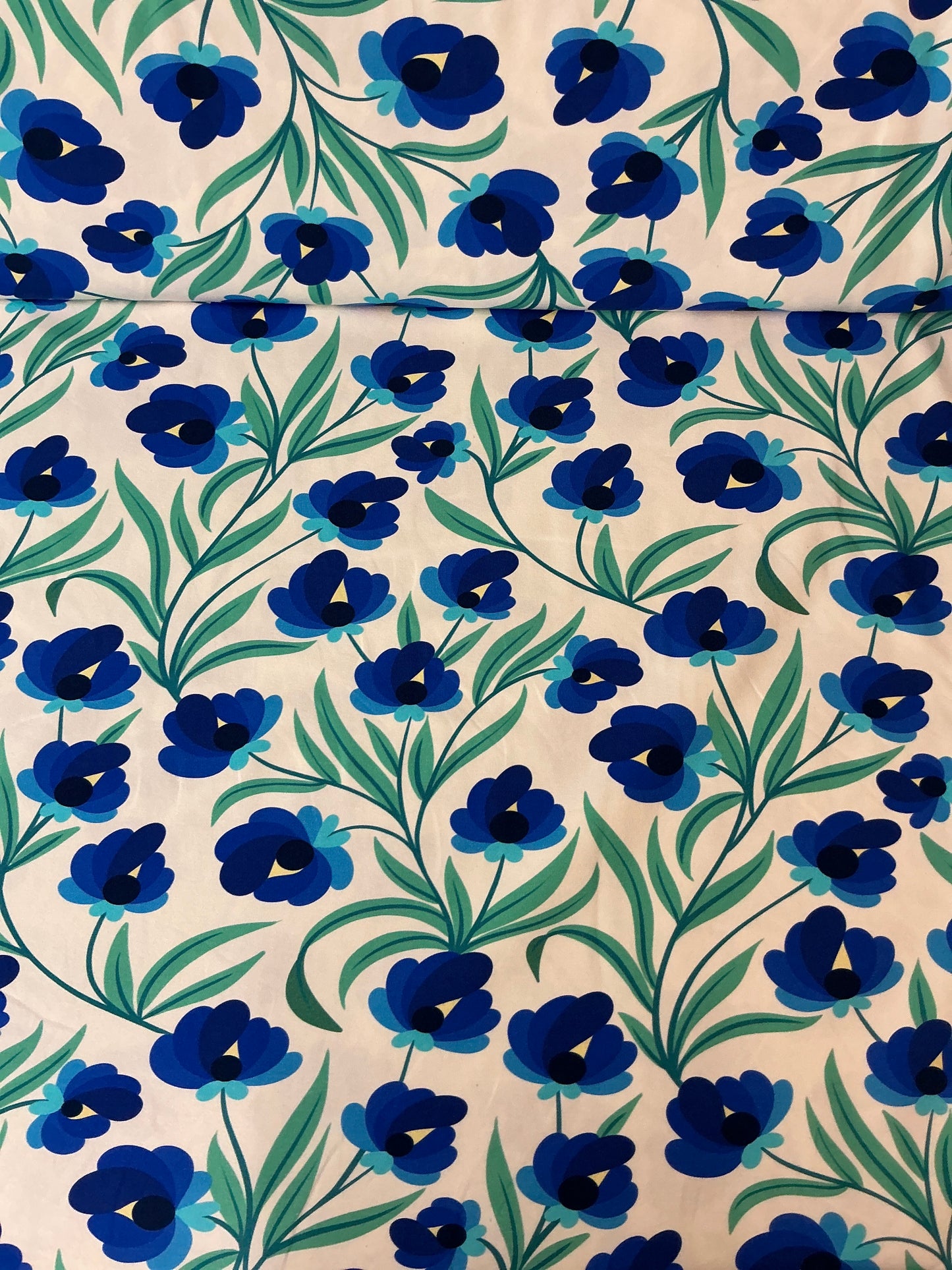 Jersey Flower Bouquet blau/weiss – Eigenproduktion designed by NiKillu