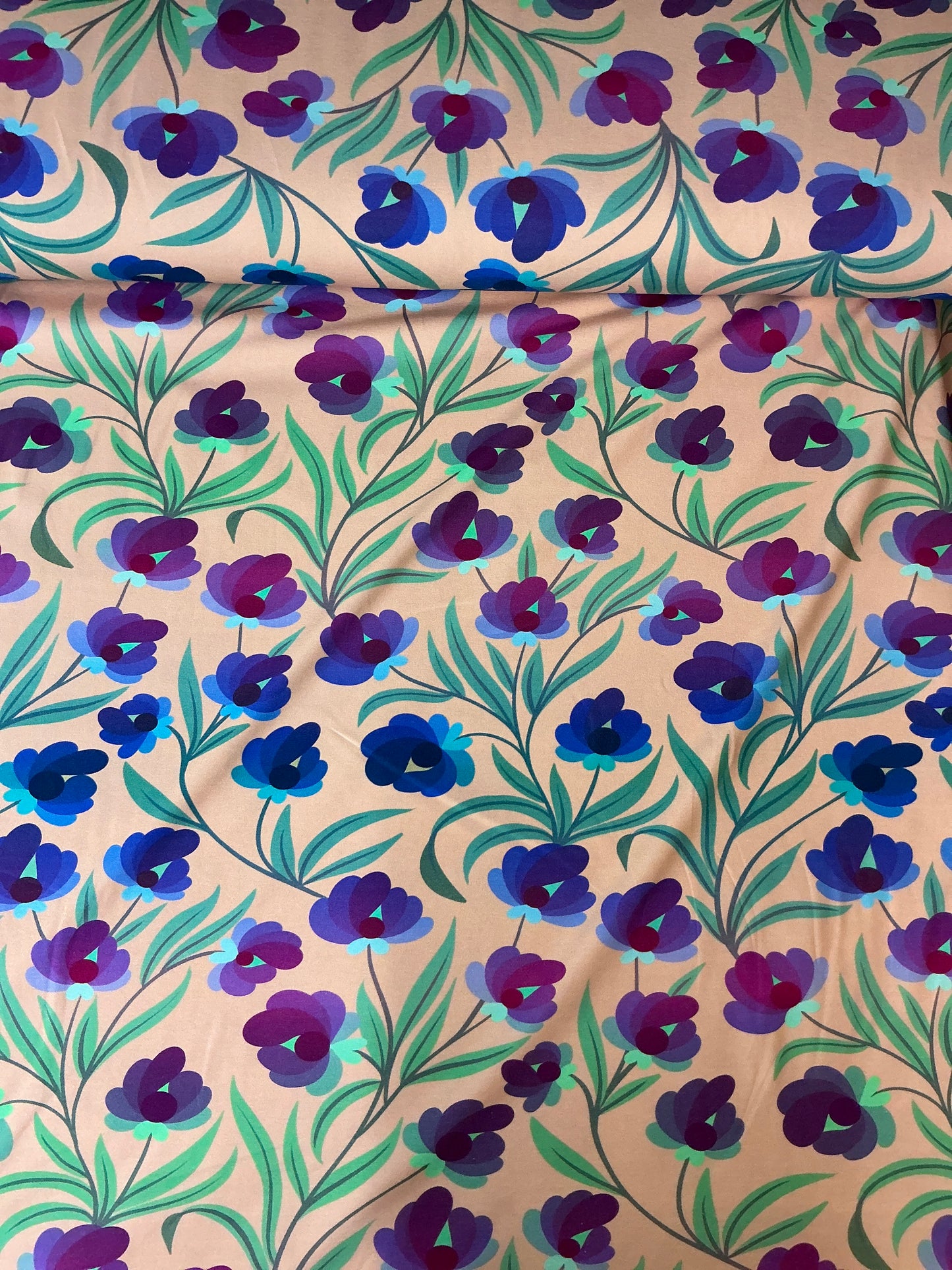 Jersey Flower Bouquet Farbverlauf lachs – Eigenproduktion designed by NiKillu