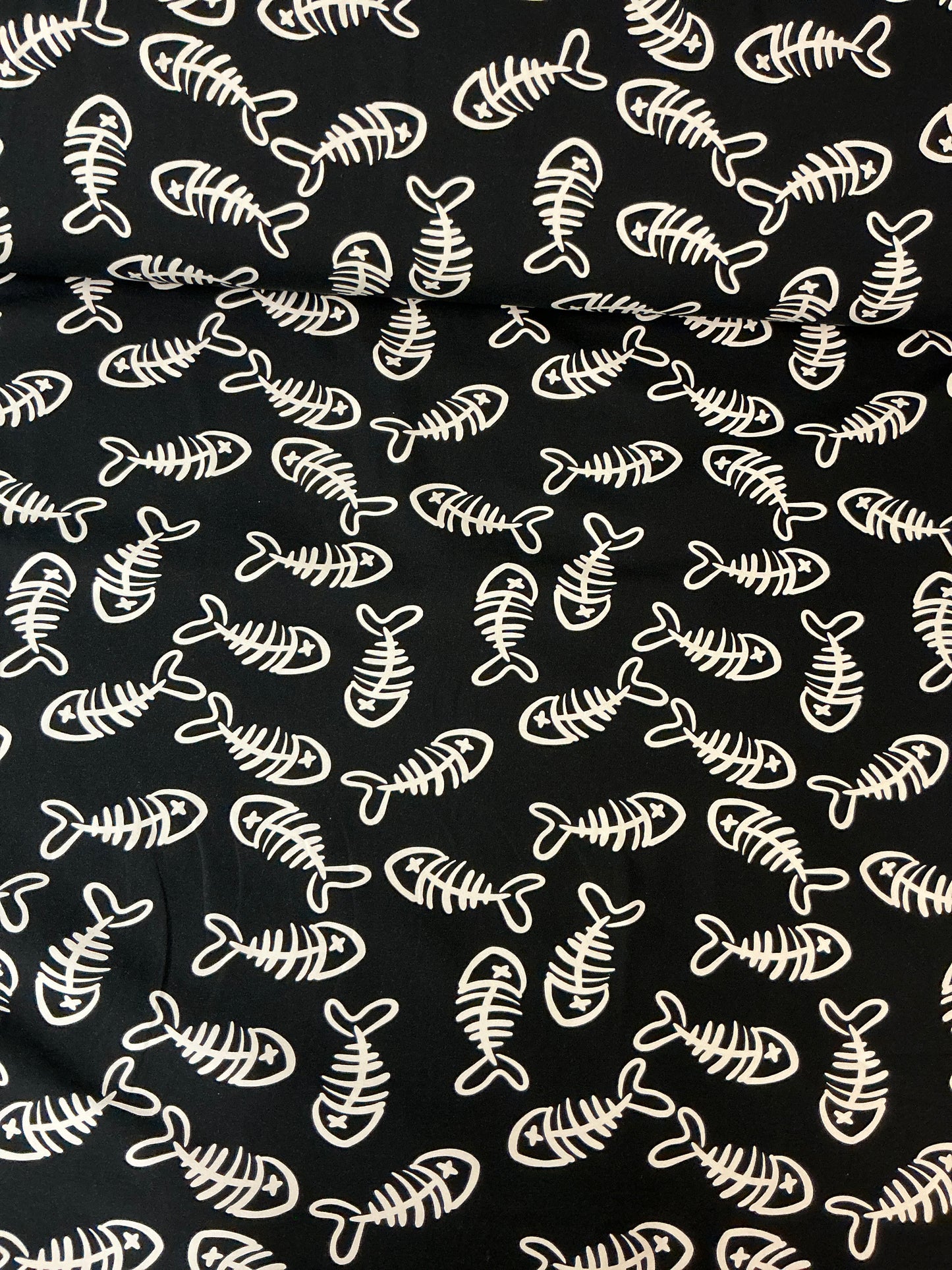 Jersey Fischbone schwarz/weiss – Eigendruck designed by NiKillu