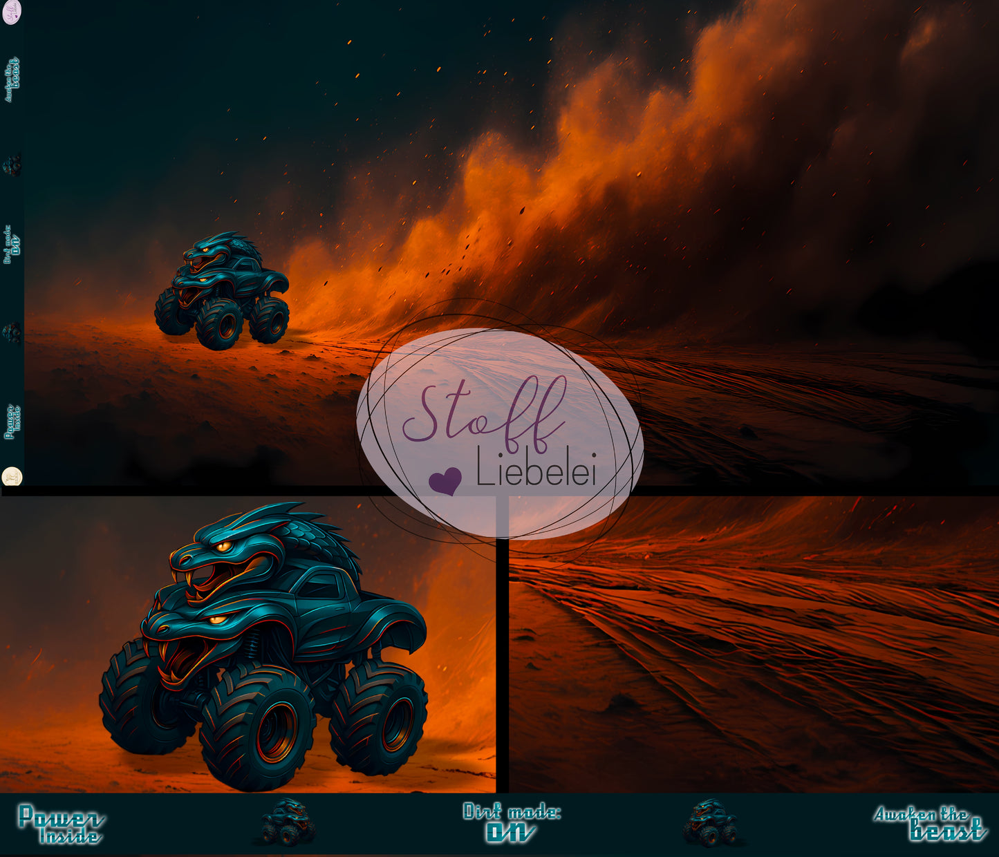 French Terry Panel Monstertruck - Eigenproduktion