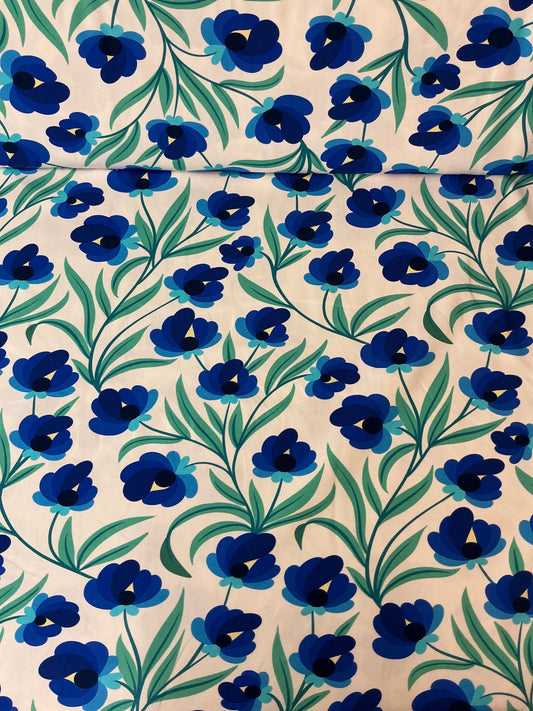 Jersey Flower Bouquet blau/weiss – Eigenproduktion designed by NiKillu