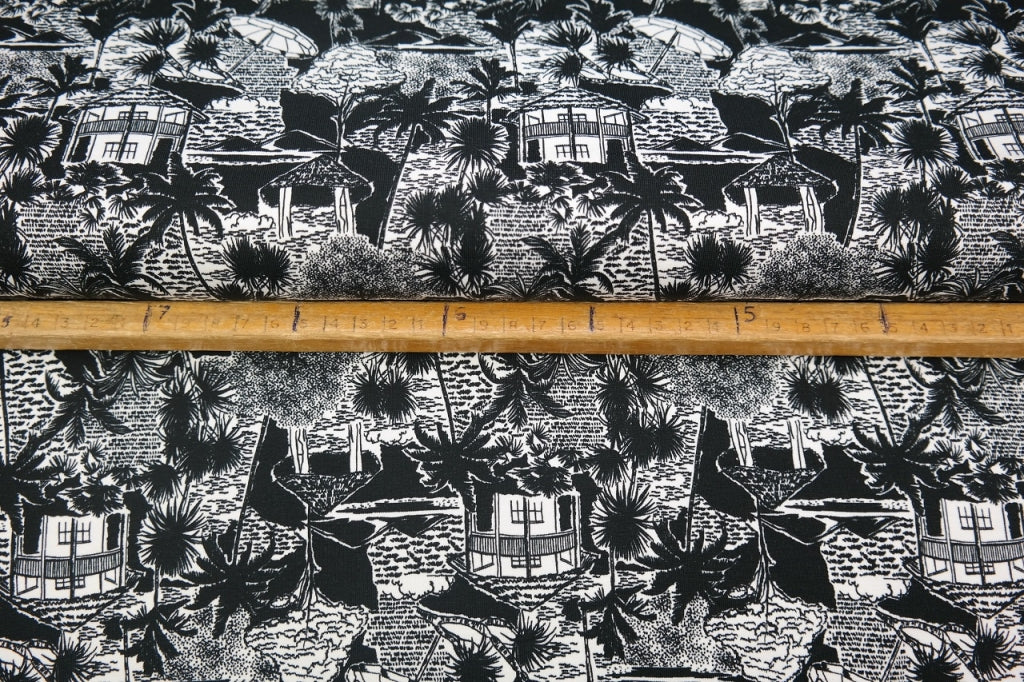 Jersey Tropic schwarz